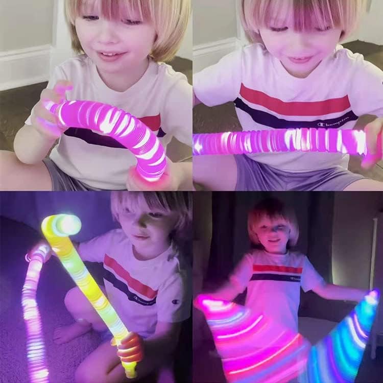 12PCS Multicolor Light Up Glow Necklaces Bracelets Party Favors Accessories for , Glow Sticks Pop Tubes for kids,Glow Birthday Camping Wedding Party Supplies Decorations for Boys Girls