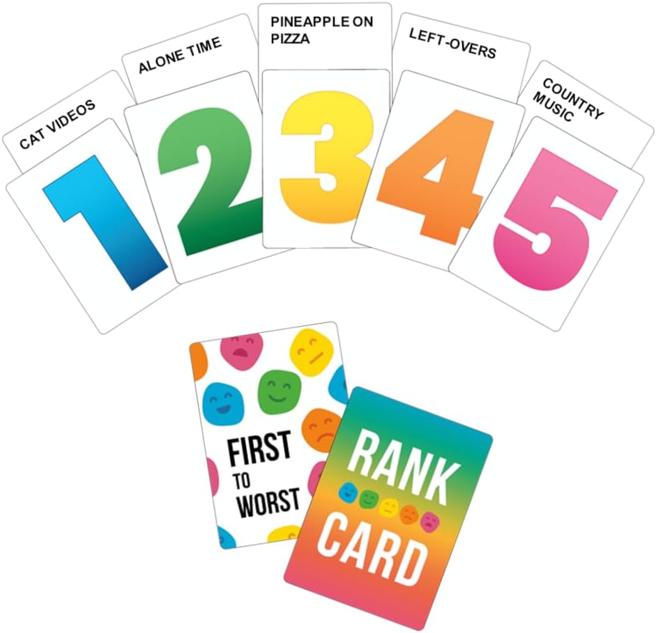 Party Game - The Card Game About How Your Friends and Family Rank Things, Stocking Stuffers and Board Games Night with Friends with Polarizing Priorities
