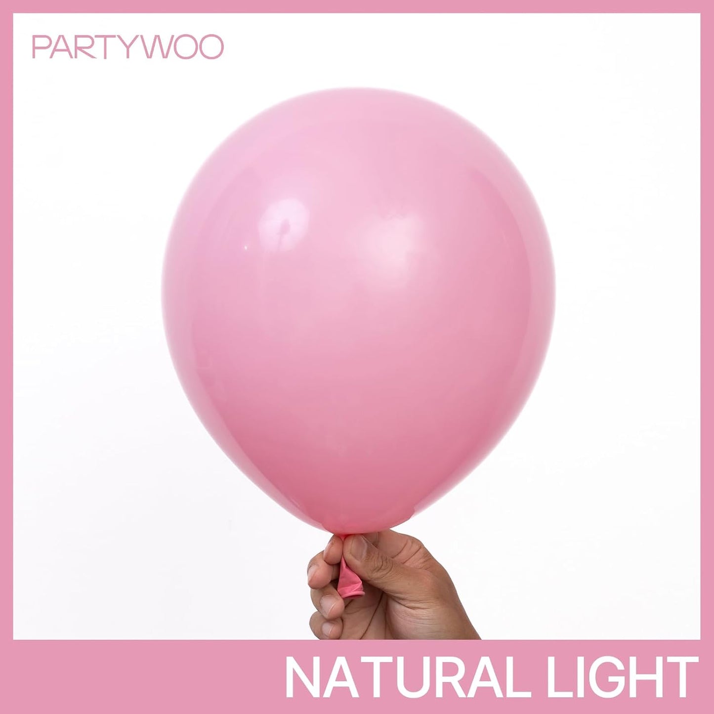 PartyWoo Cherry Pink Balloons 50 pcs 12 Inch Light Baby Pale Pink Latex Balloons for Baby Shower Gender Reveal Valentine's Day Engagement Wedding Princess Birthday Party Decorations Pink-Q09