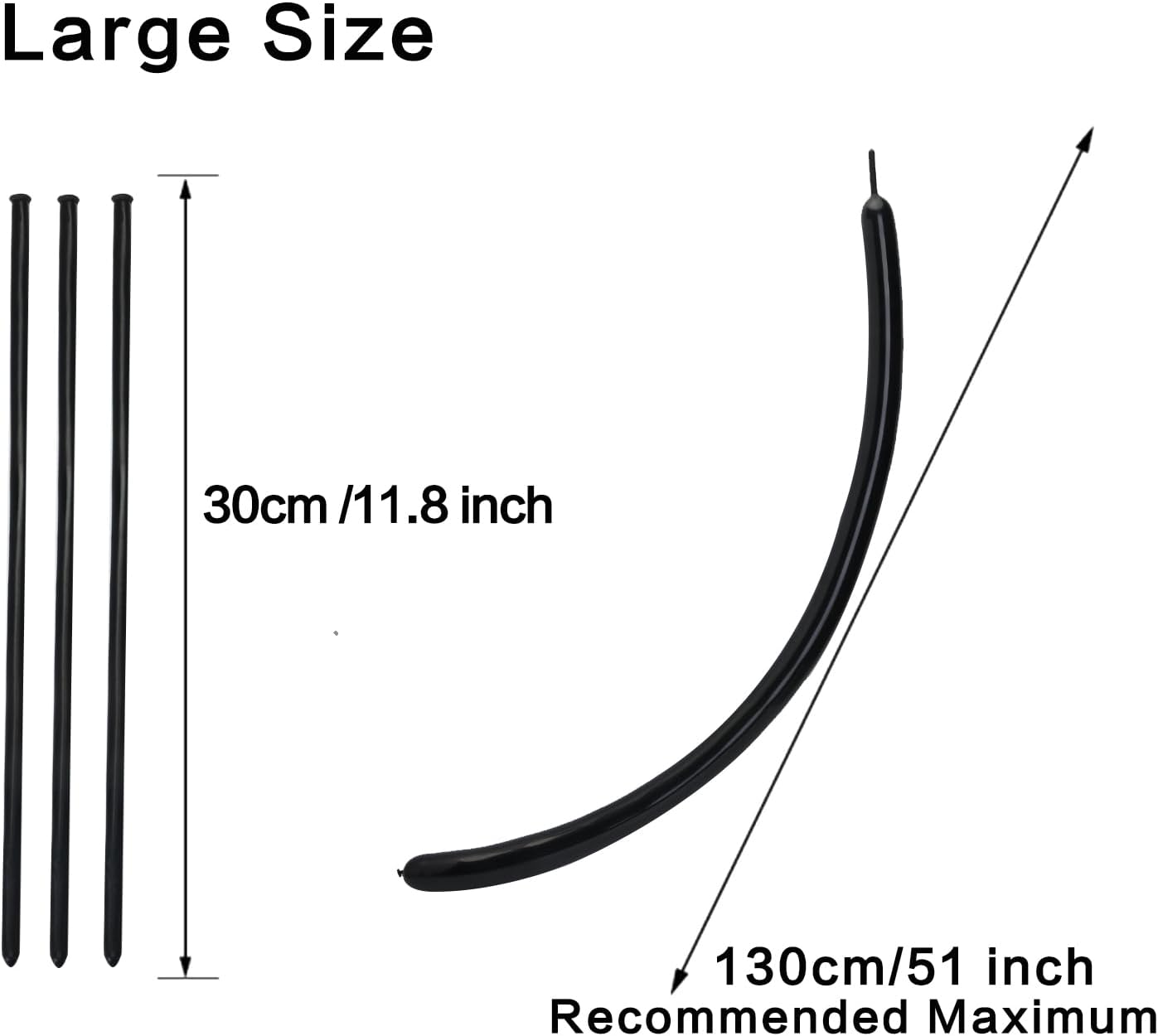 260 Balloons 100PCS Black Twisting Animal Balloon Thickening Latex Modeling Long Skinny Magic Clown Balloon for Animal Shape Halloween Weddings Birthdays Festival Supplies Party Decorations