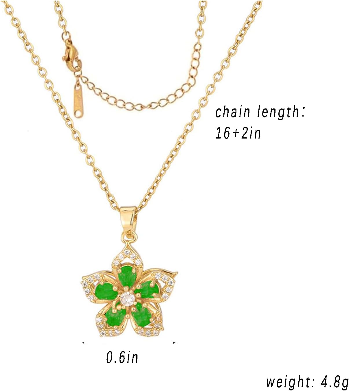Necklace for Women Gold Flower Fidget Necklace Rotatable Crystal Silver Blossom Pendant Necklaces Adjustable Spinning Fidget Necklaces Redbud Flower Choker Funny Gift Jewelry