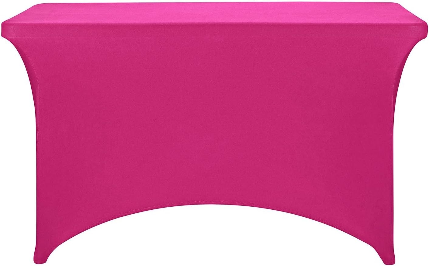 FORLIFE 2Pack Spandex Table Covers，Fitted Tablecloth for Rectangular Tables, Stretch Patio Table Covers, Universal Spandex Table Cover for Wedding, Banquet, Party (4ft, Fuchsia)