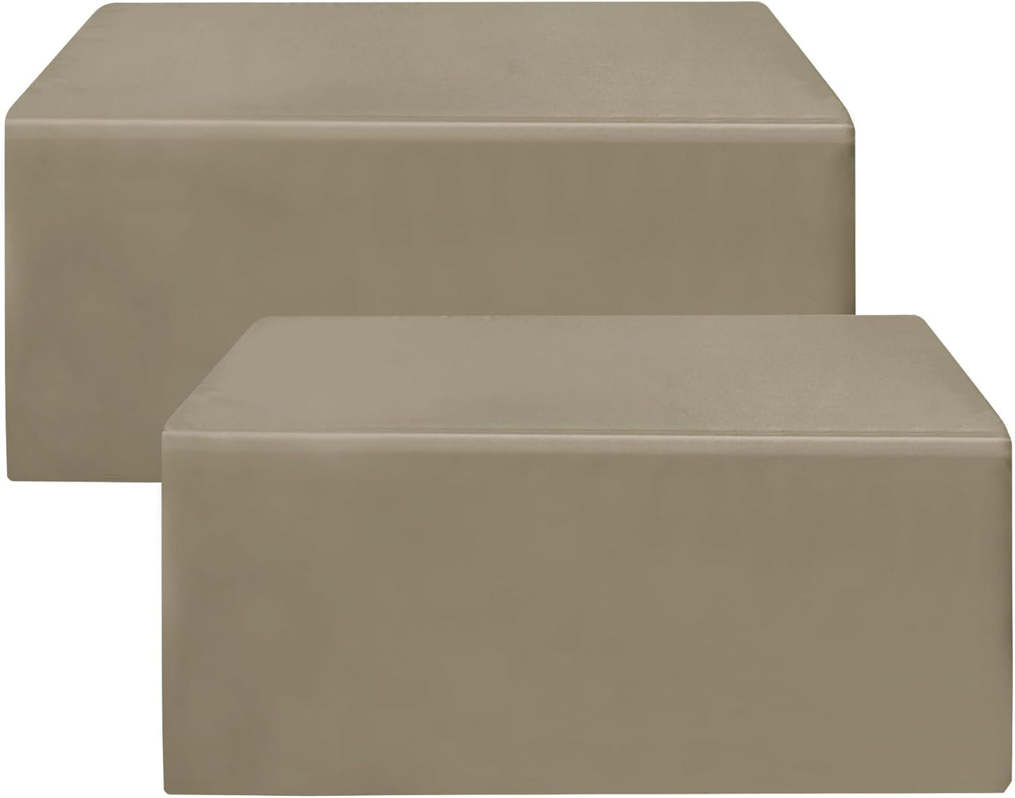 HolidayIdeas Fitted Table Covers for 6 Foot Tables - 72 x 30 Inch - 2 Pack Rectangle Taupe Table Clothes Polyester Fabric Table Cover for Folding Table, Parties, Holiday Dinner, Wedding, Trade Show