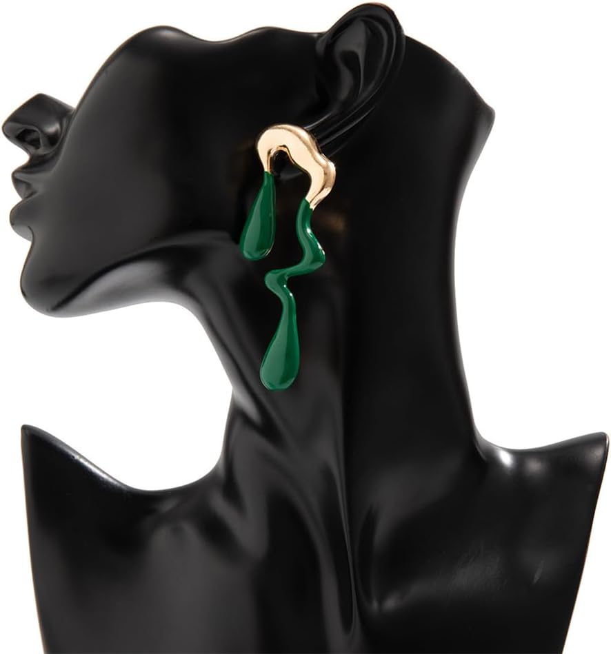 Irregular WaterDrop Earrings Melted Liquid Asymmetrical Drop Earrings for Women Embrace Minimalist Statement Earrings Jewelry