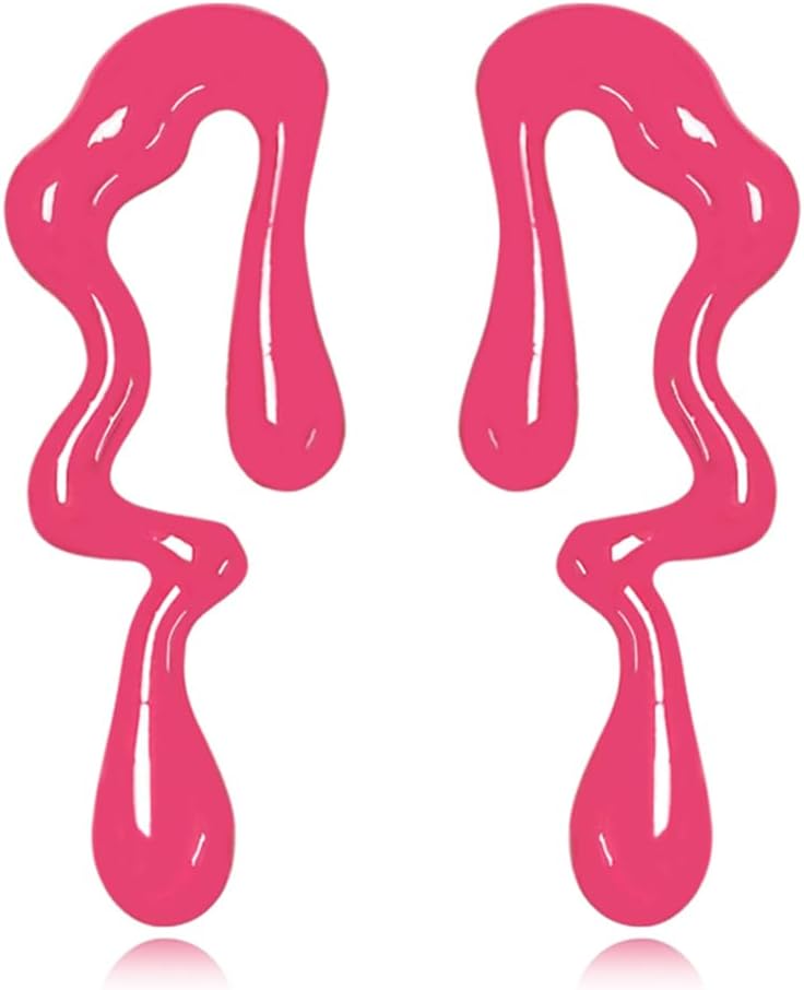 Irregular WaterDrop Earrings Melted Liquid Asymmetrical Drop Earrings for Women Embrace Minimalist Statement Earrings Jewelry