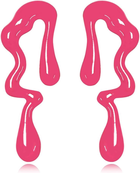 Irregular WaterDrop Earrings Melted Liquid Asymmetrical Drop Earrings for Women Embrace Minimalist Statement Earrings Jewelry