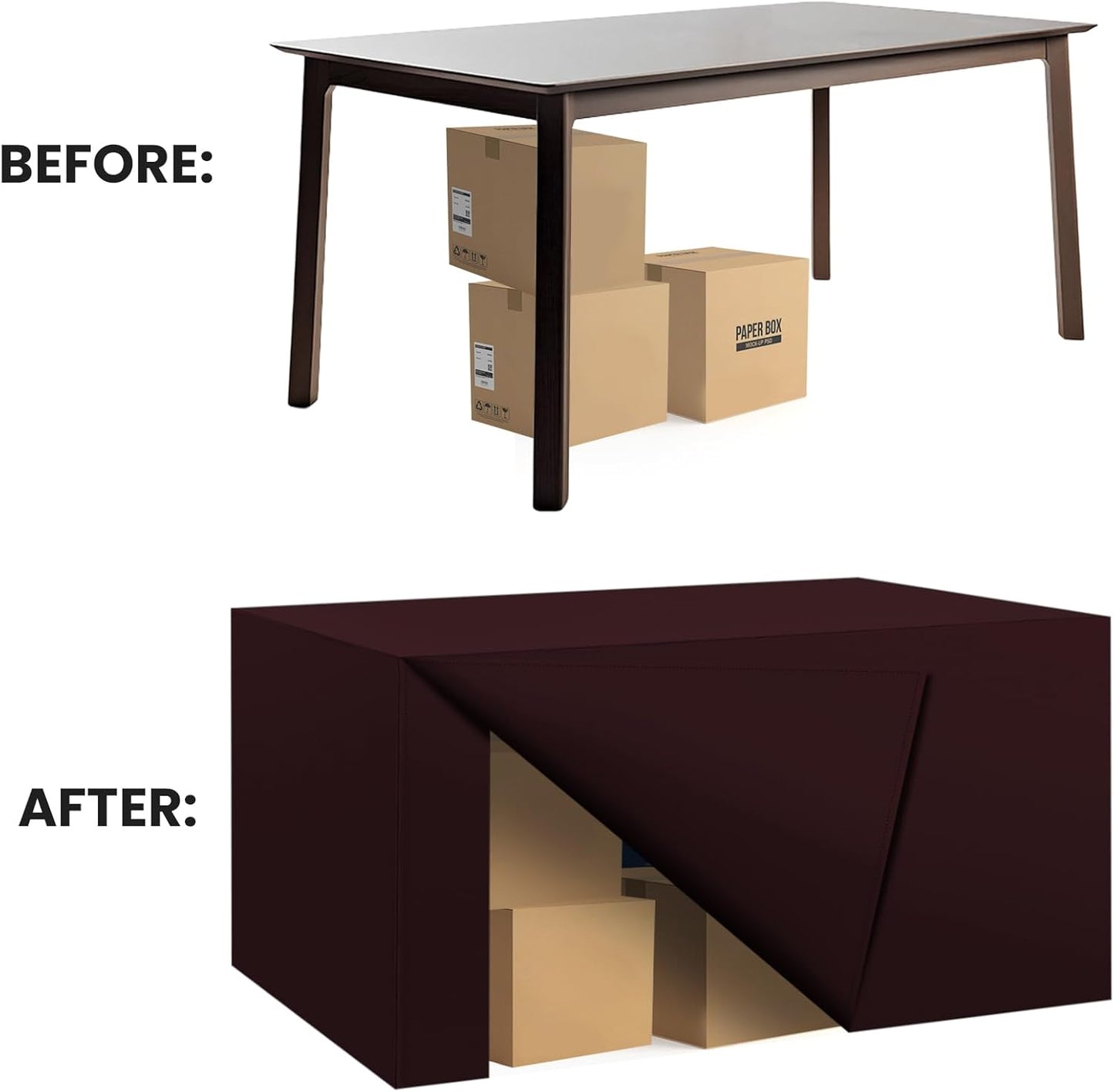 Ascoza 2 Pack Fitted Tablecloth for 6 Foot Rectangle 72 x 30 Inch Eggplant Table Covers Water Resistant Polyester Cloth for Folding, Parties,Display, Trade Show (Eggplant)