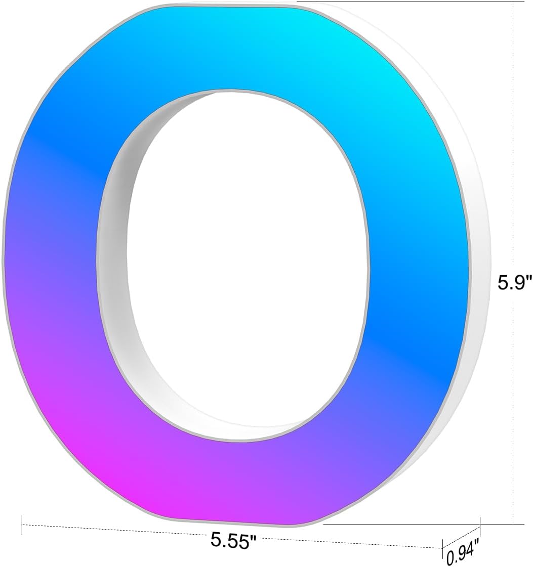 Light Up Marquee Letter - Music Sync RGB Color Changing LED Lights Logo Game Lights for Girls Women Party Birthday Christmas Valentine's Day Wall Desktop Decoration