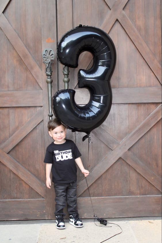 Black Number 12 Balloon 40 inch, 12 Number Balloons, 12th Black Birthday Decorations, 12 Year Old Girls Boys Party Supplies