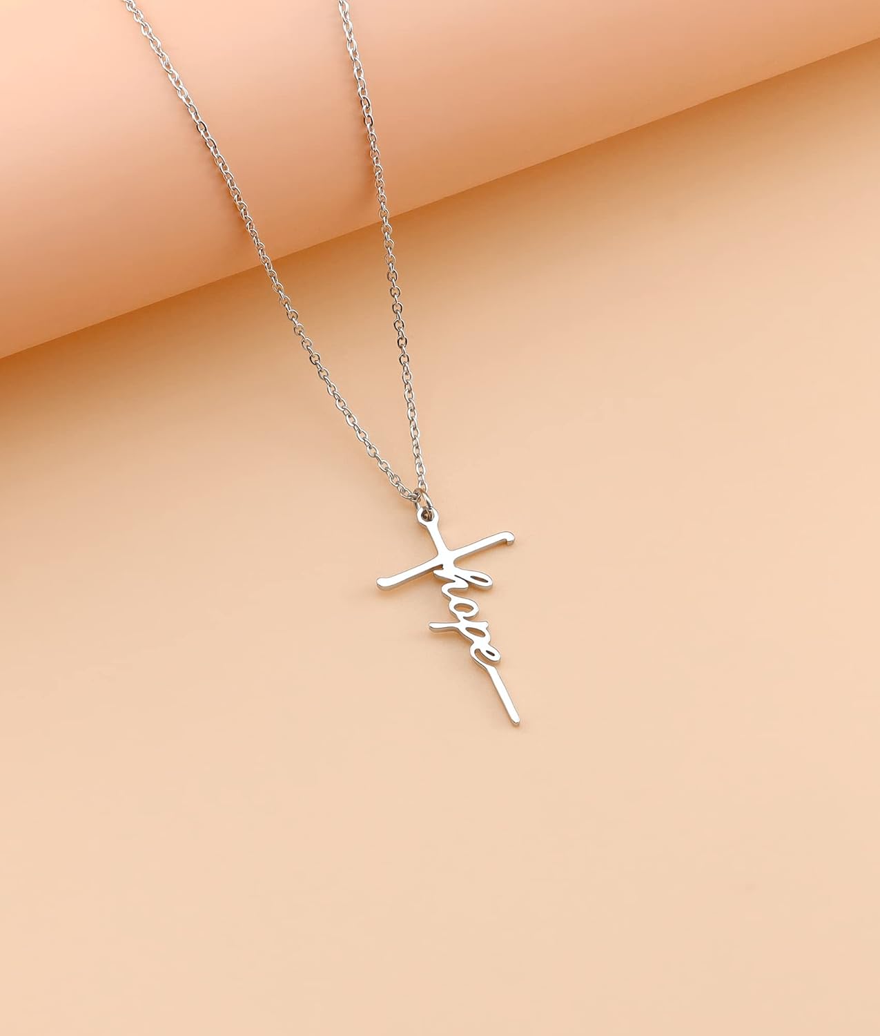 Lcherry Faith Cross Pendant Necklace for Women Religious Christian Jewelry Mother's Day Gifts for Women