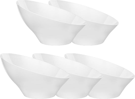 20pack White Plastic Bowl Disposable,20oz Plastic Party Bowls,Snack Party Bowls for Chip, Candy, Salad, Snacks, Fruit