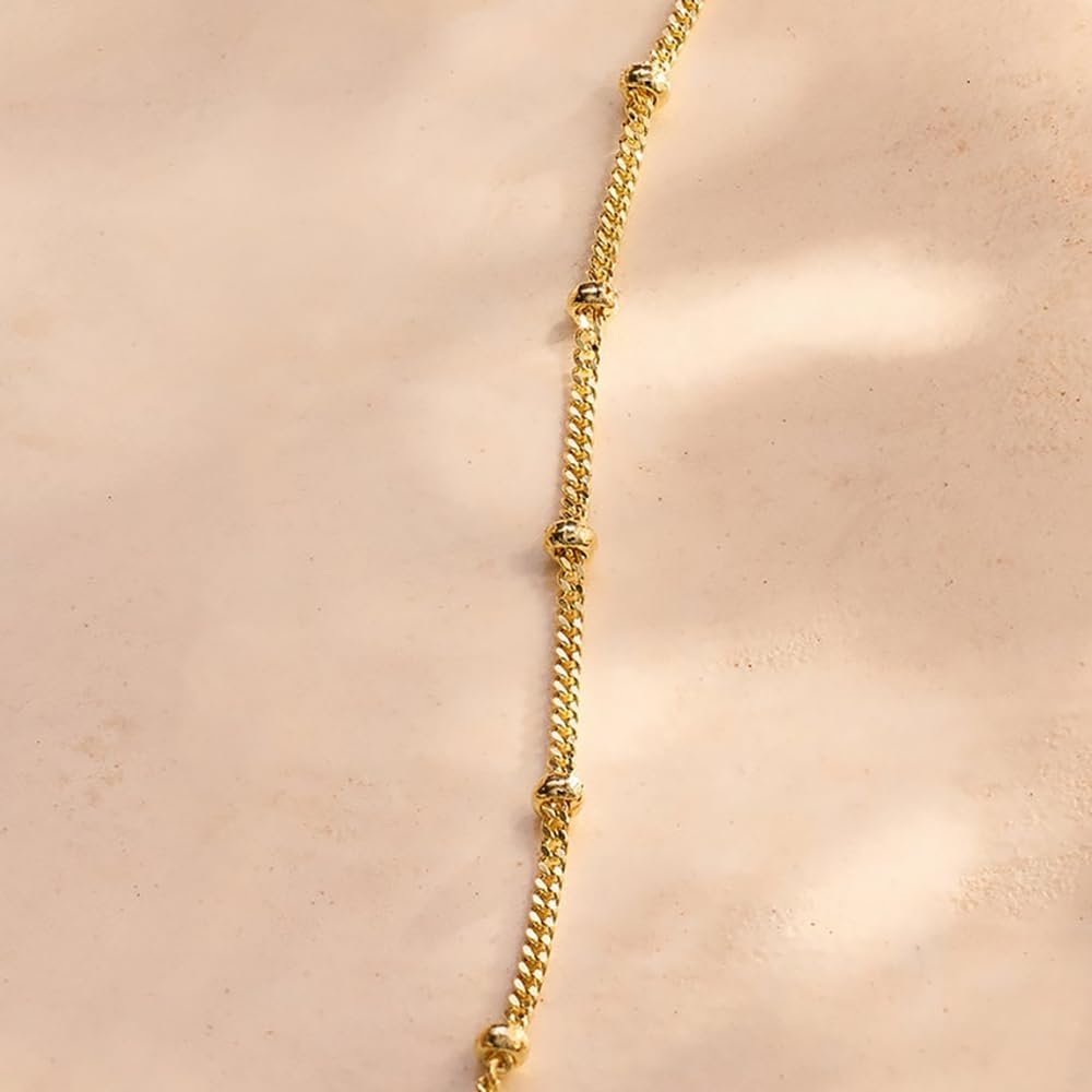 Listine Hand Chain Bracelet 14K Gold Plated Ring Bracelet Hand Chain Trendy Stuff for Women Dainty Hand Bracelets with Finger Ring Hand Jewelry for Women