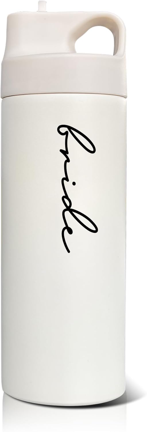 Water Bottles for Bride, Gifts for Bridal Shower Engagement Wedding and Married Couples Anniversary