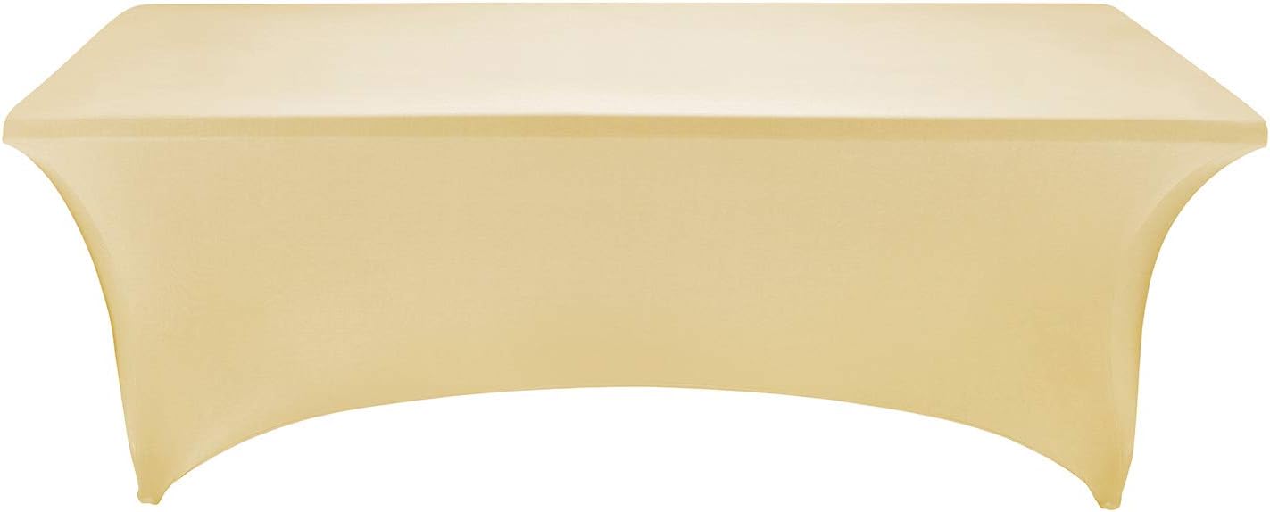 LZY Spandex Fitted Stretch Table Cover for 6 ft or 4ft or 8ft Folding Table, Rectangular Cocktail Tablecloth, Perfect for Party or Banquet