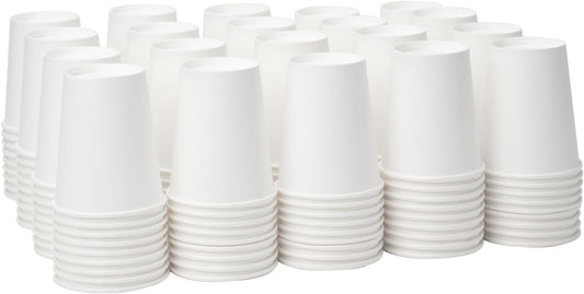 YEEHAW 12 oz 1000 Pack Disposable Paper Coffee Cups, Bulk White Hot to Go Cups for Hot Coffee, Hot Liquid, Chocolate, Juice, Hot Beverage Drinkings, Ideal for Cafes, Bistros, Office and Family