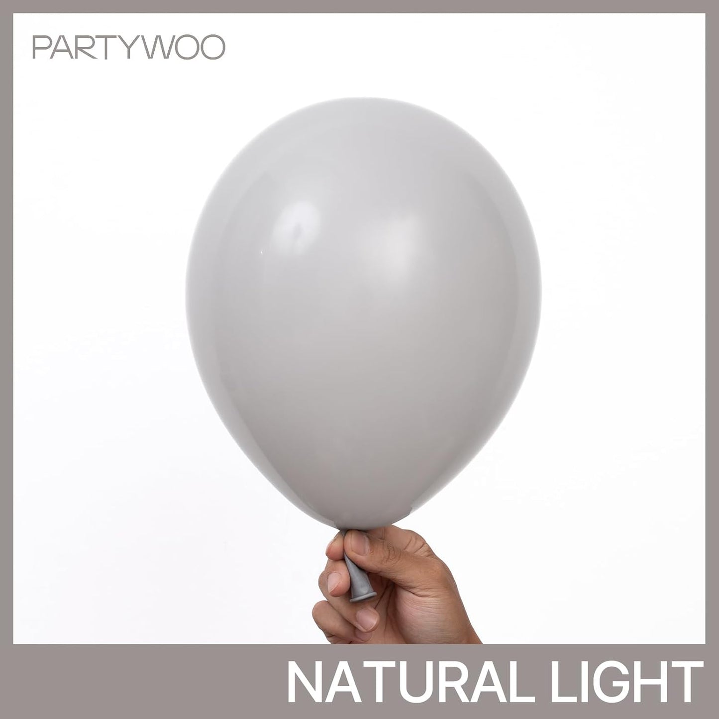 PartyWoo Gray Balloons, 50 pcs 12 Inch Matte Gray Balloons, Grey Balloons for Balloon Garland or Balloon Arch as Birthday Party Decorations, Wedding Decorations, Baby Shower Decorations, Gray-Y71