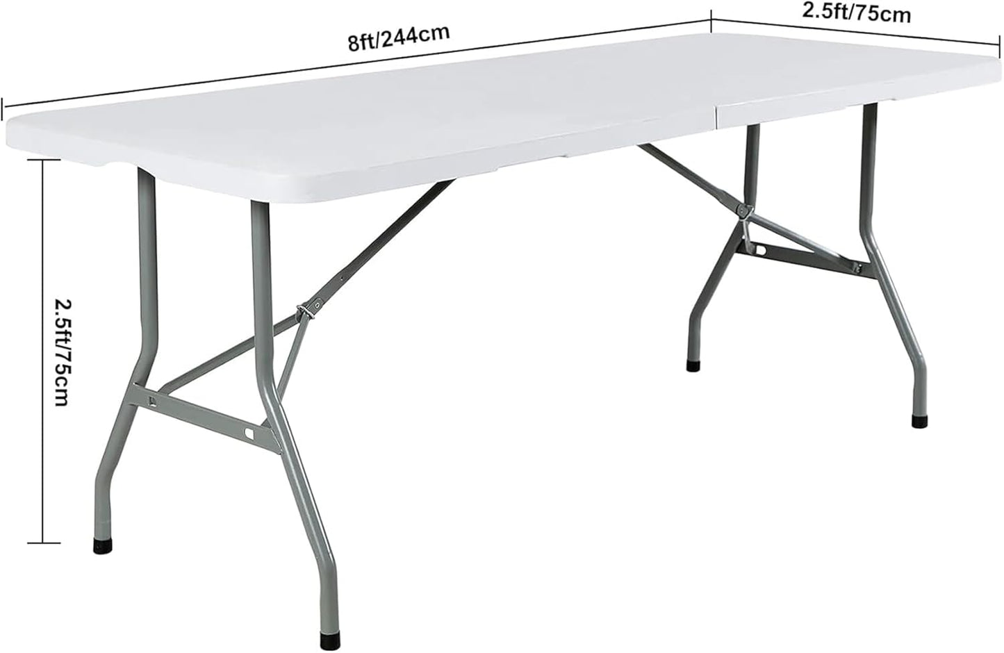 FORLIFE 6Pack Spandex Table Covers 8ft，Fitted Tablecloth for 8ft Rectangular Tables, Stretch Patio Table Covers, Universal Spandex Table Cover for Wedding, Banquet, Party - Black