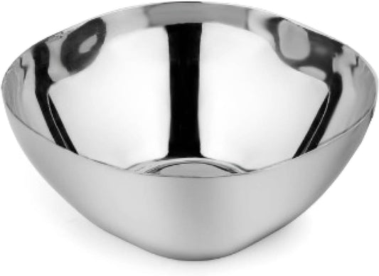 Ahimsa Stainless Steel Bowls for Kids | Non Toxic, Pediatrician Designed Toddler Bowls 12oz | Durable Metal Kids Bowl, Easy to Clean, Dishwasher Safe, Single Silver