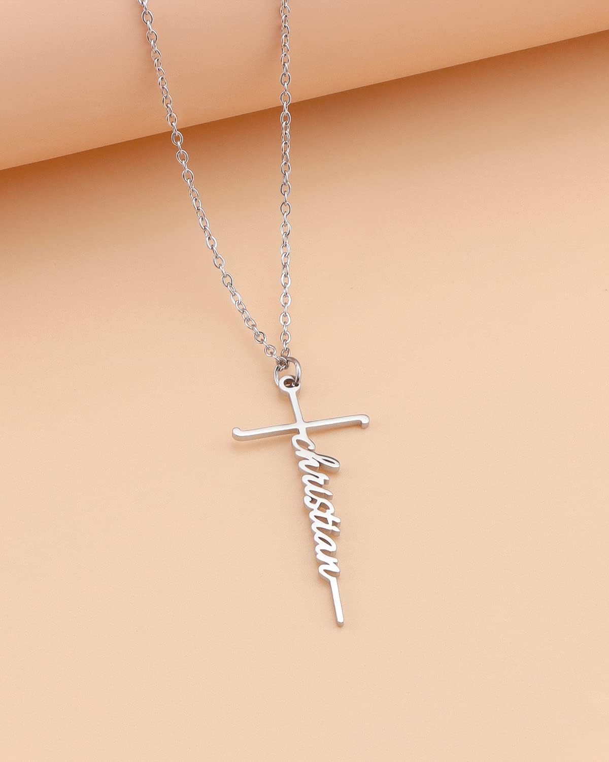 Lcherry Faith Cross Pendant Necklace for Women Religious Christian Jewelry Mother's Day Gifts for Women