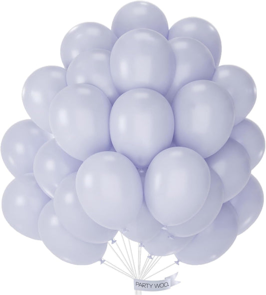 PartyWoo Dusty Blue Balloons 50 pcs 12 Inch Light Grey Blue Balloons for Graduation Wedding Baby Shower Gender Reveal Anniversary Graduation Birthday Party Decorations Blue-F51