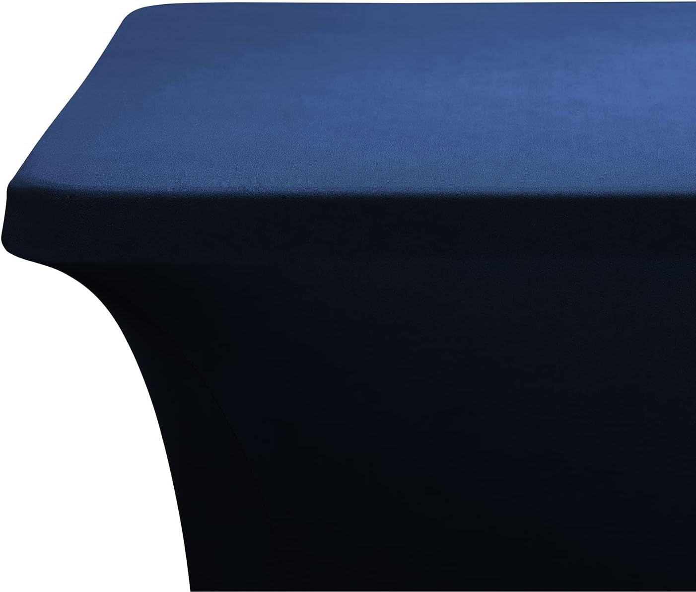 LZY Spandex Table Covers 6 Feet, Stretch/Fitted Table Covers for 6 Feet Folding Table, Rectangular Spandex Table Cloths for Wedding Party or Event (6FT-2PCS, Navy)