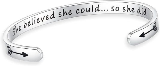 SAM & LORI Personal Bracelets for Teens/Women-Inspirational Jewelry Gifts (Various Designs) for Daughter/Sister/Mom/Friends-Adjustable Bracelet in a Pretty Gift Box