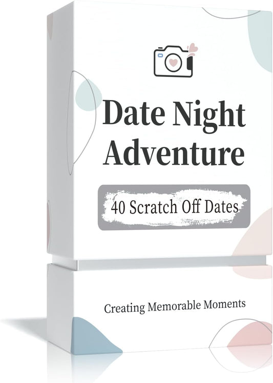 40 Date Ideas Card Games for Couples Date Night - Unique Date Deck Scratch Off Cards, Couples Gifts for Boyfriend, Romantic Bridal Shower, Wedding Anniversaries Engagement Gifts for Him Husband Bride