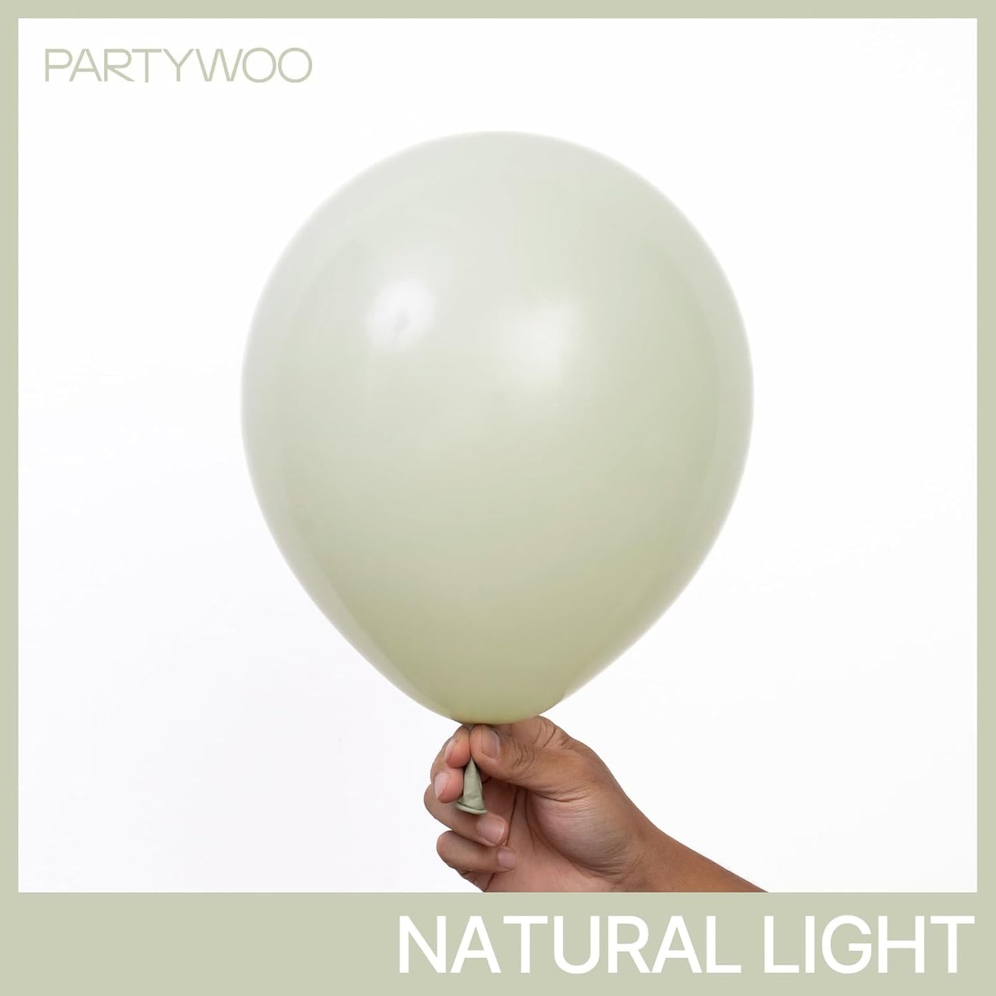 PartyWoo Sage Green Balloons 50pcs 12 Inch Boho Dusty Olive Green Latex Balloons for Birthday Baby Shower Graduation Engagement Wedding Dinosaur Jungle Golf Football Theme Party Decorations Green-F32