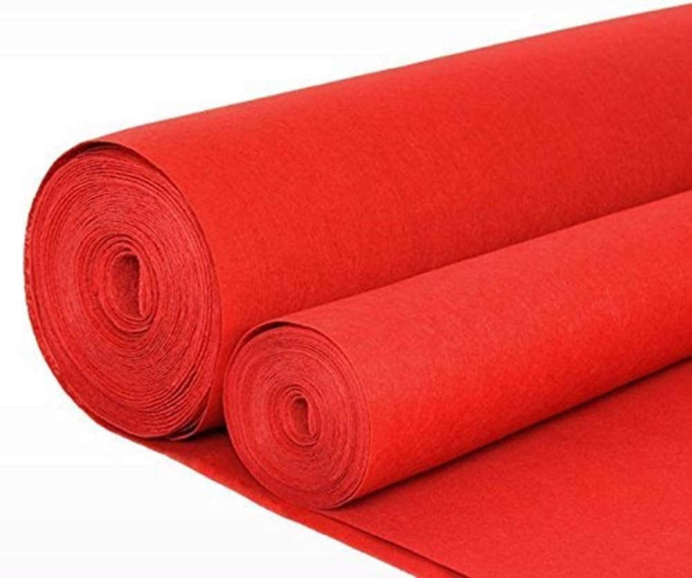 Red Aisle Runners Wedding Accessories Aisle Runner Carpet Rugs for Step and Repeat Display, Ceremony Parties and Events Indoor or Outdoor Decoration 24 Inch Wide x 30 feet Long