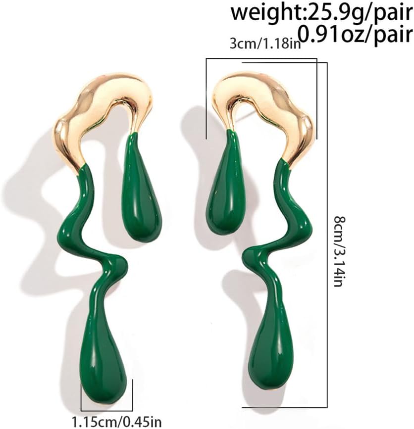 Irregular WaterDrop Earrings Melted Liquid Asymmetrical Drop Earrings for Women Embrace Minimalist Statement Earrings Jewelry