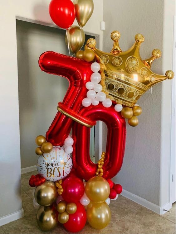 Red Number 21 Balloon 40 inch, 21 Number Balloons, 21th Red Birthday Decorations, 21 Year Old Girls Boys Party Supplies