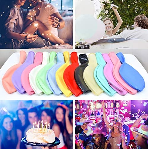 24 Inch Latex Round Balloons 10 Pack Macaron Yellow Thick Big Balloons for Photo Shoot Wedding Baby Shower Birthday Party Decorations by IN-JOOYAA