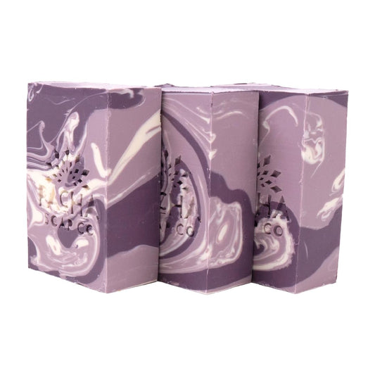 Pacha Soap Co. Bar Soap - French Lavender, Handcrafted Made in the USA Natural Bar Soap with Shea Butter & Essential Oils, Moisturizing, Calming Scented Soap for Face, Hands & Body, 3-Pack (4 oz ea)