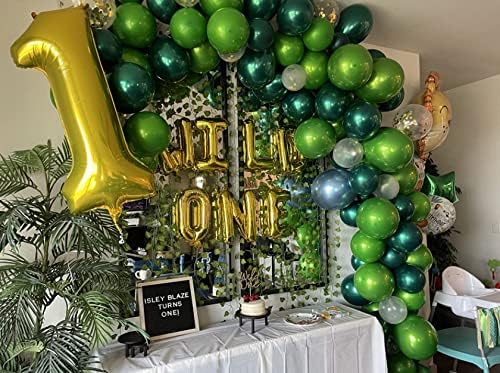 Emerald green balloons 50 pcs metallic green 12 inch chrome green balloons Double layer green balloons are more durable suitable for wedding birthday party balloon decorations