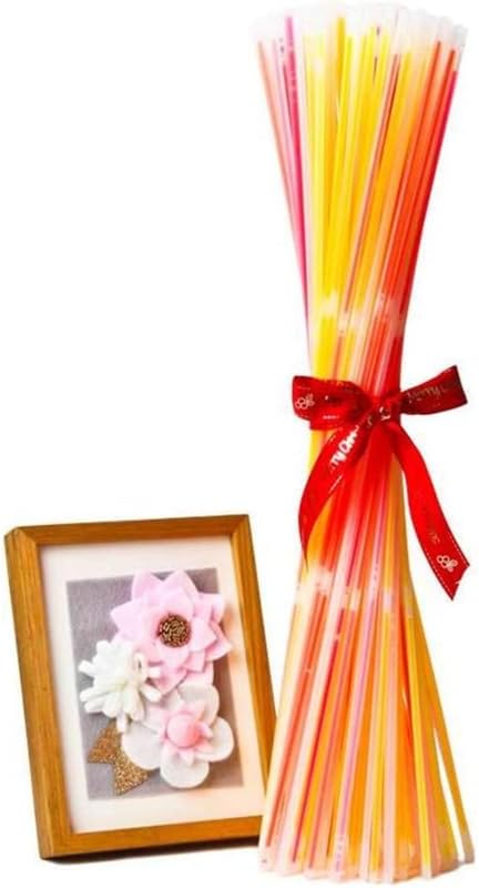 Glow Fever Glow Sticks Bulk 100ct 22'' Glow Necklaces with Connectors, Neon Light Sticks for Party Festivals Raves Concert Birthday Wedding, Orange