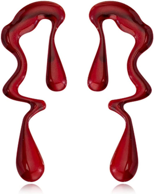 Irregular WaterDrop Earrings Melted Liquid Asymmetrical Drop Earrings for Women Embrace Minimalist Statement Earrings Jewelry