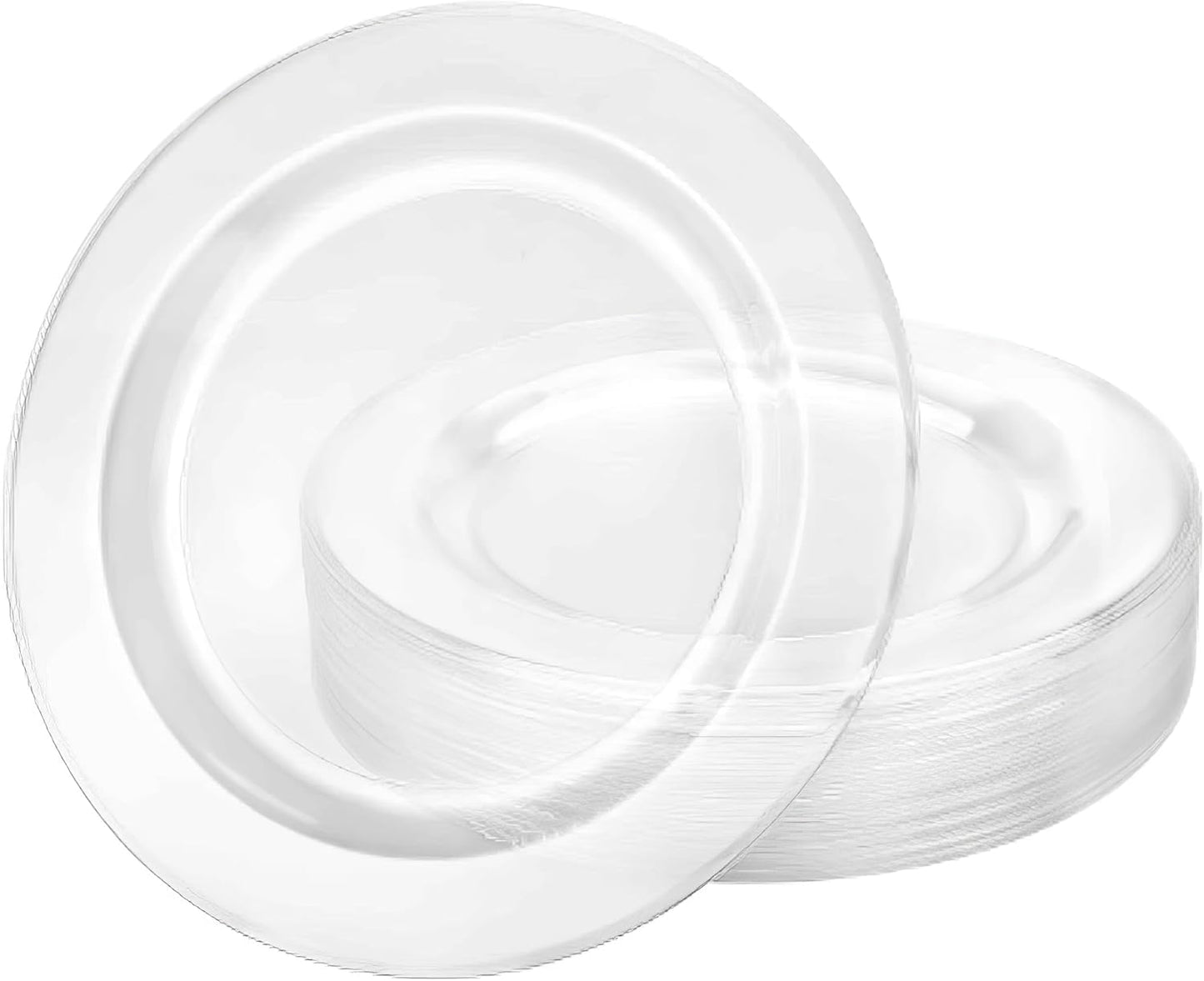 Lillian Tablesettings Premium Quality Heavyweight Plastic Plates China Like. Wedding and Party Dinnerware Plastic Plates 6.25 inc Clear-Value Pack 40 Count