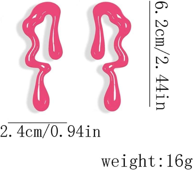 Irregular WaterDrop Earrings Melted Liquid Asymmetrical Drop Earrings for Women Embrace Minimalist Statement Earrings Jewelry