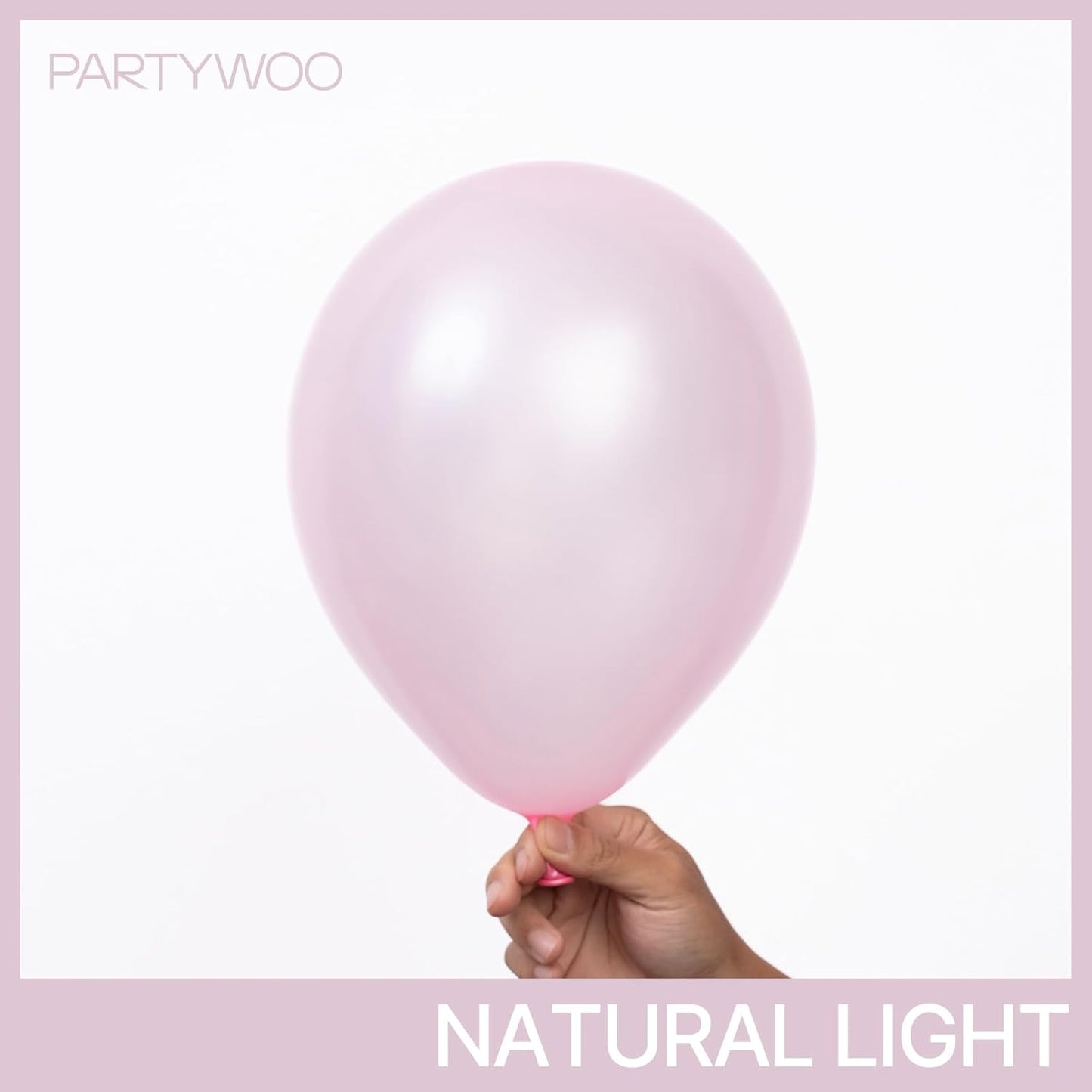 PartyWoo Light Pink Balloons 50 pcs 12 Inch Pearl Pastel Baby Pale Pink Latex Helium Balloons for Baby Shower Gender Reveal Valentine's Day Wedding Princess Birthday Party Decorations Pink-Z29