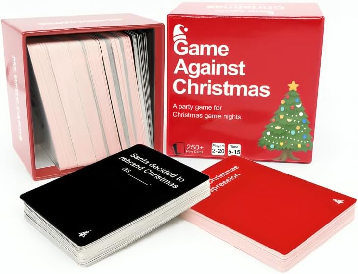 Game Against Christmas – Adult Party Card Game for Hilarious Holiday Nights, 250+ Cards, Quick to Learn, Perfect for White Elephant, Secret Santa, Office Parties & Friendsmas
