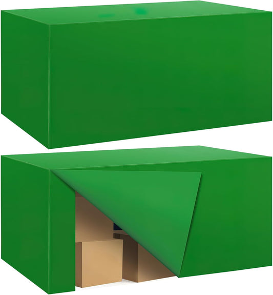 Ascoza 2 Pack Fitted Tablecloth for 6 Foot Rectangle Tables 72 x 30 Inch Emerald Table Covers Water Resistant Polyester Table Cloth for Wedding, Parties,Display, Trade Show (Emerald)