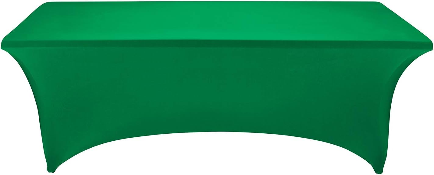 LZY Spandex Fitted Stretch Table Cover for 6 ft or 4ft or 8ft Folding Table, Rectangular Cocktail Tablecloth, Perfect for Party or Banquet