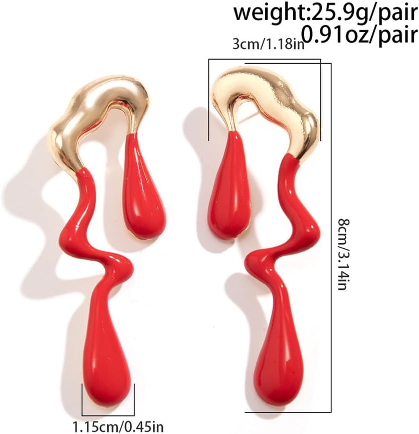 Irregular WaterDrop Earrings Melted Liquid Asymmetrical Drop Earrings for Women Embrace Minimalist Statement Earrings Jewelry