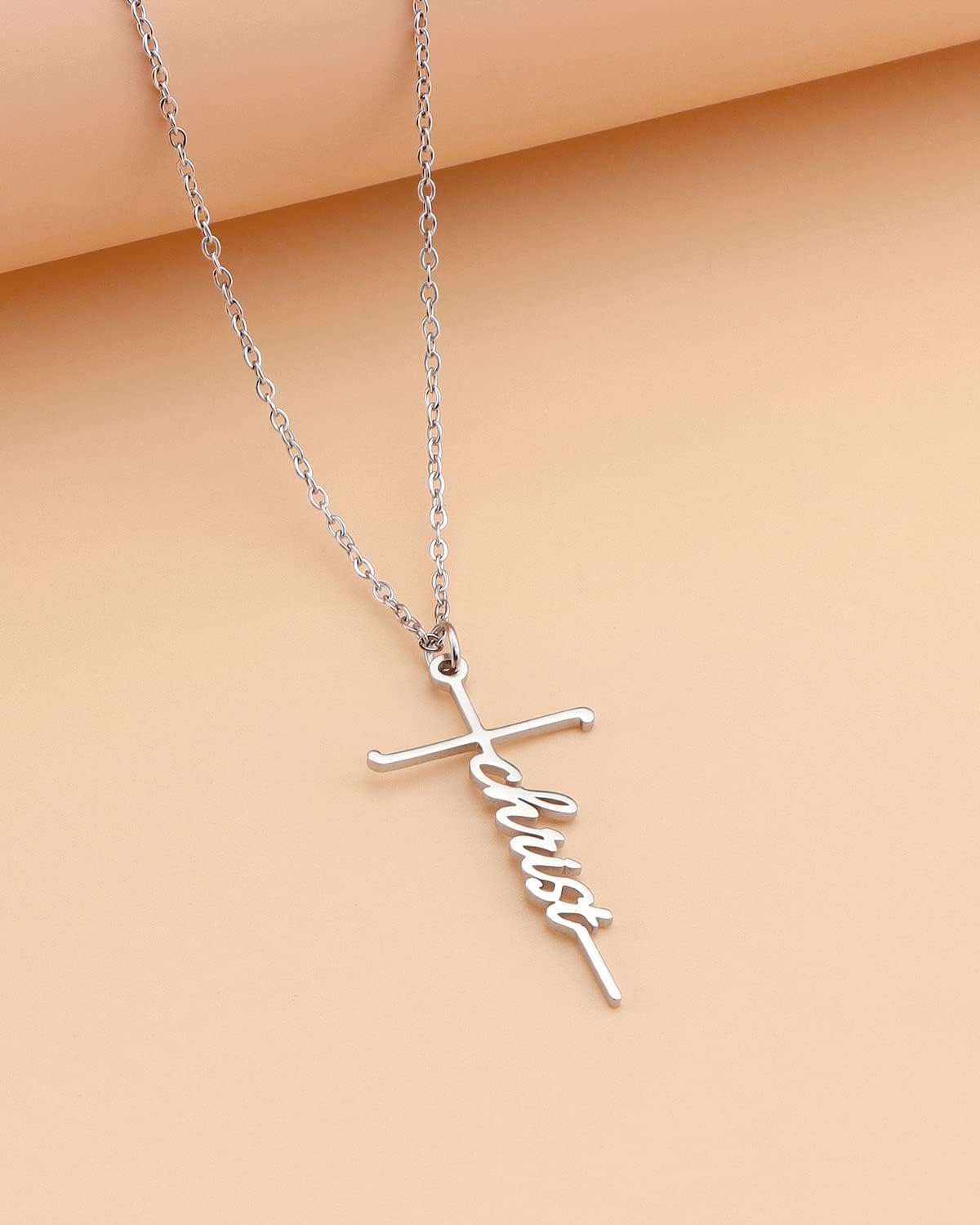Lcherry Faith Cross Pendant Necklace for Women Religious Christian Jewelry Mother's Day Gifts for Women