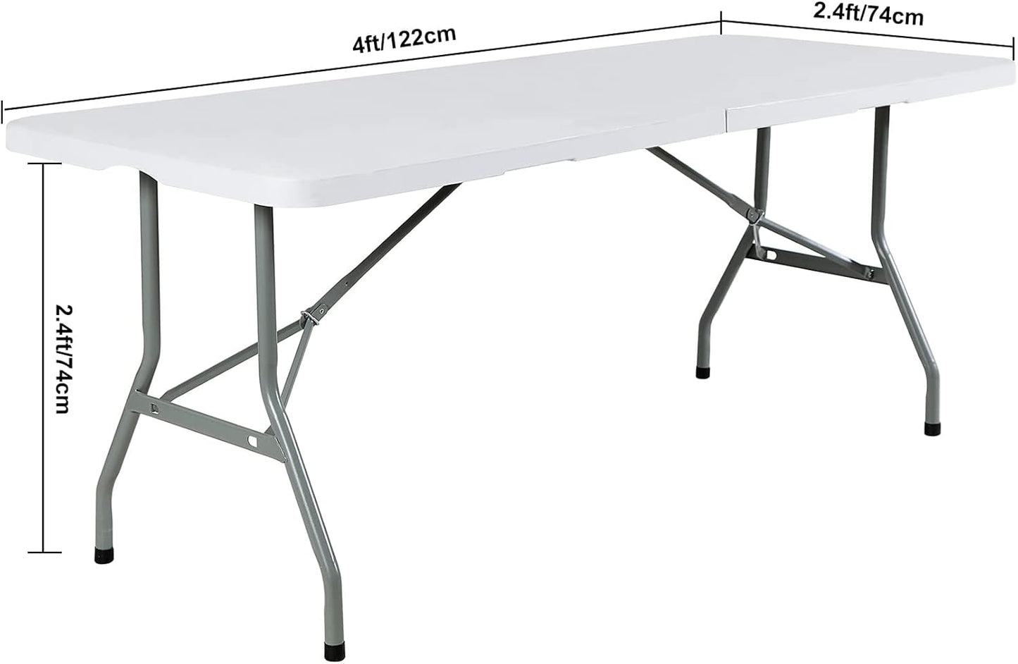 FORLIFE 2Pack Spandex Table Covers，Fitted Tablecloth for Rectangular Tables, Stretch Patio Table Covers, Universal Spandex Table Cover for Wedding, Banquet, Party (4ft, Silver)