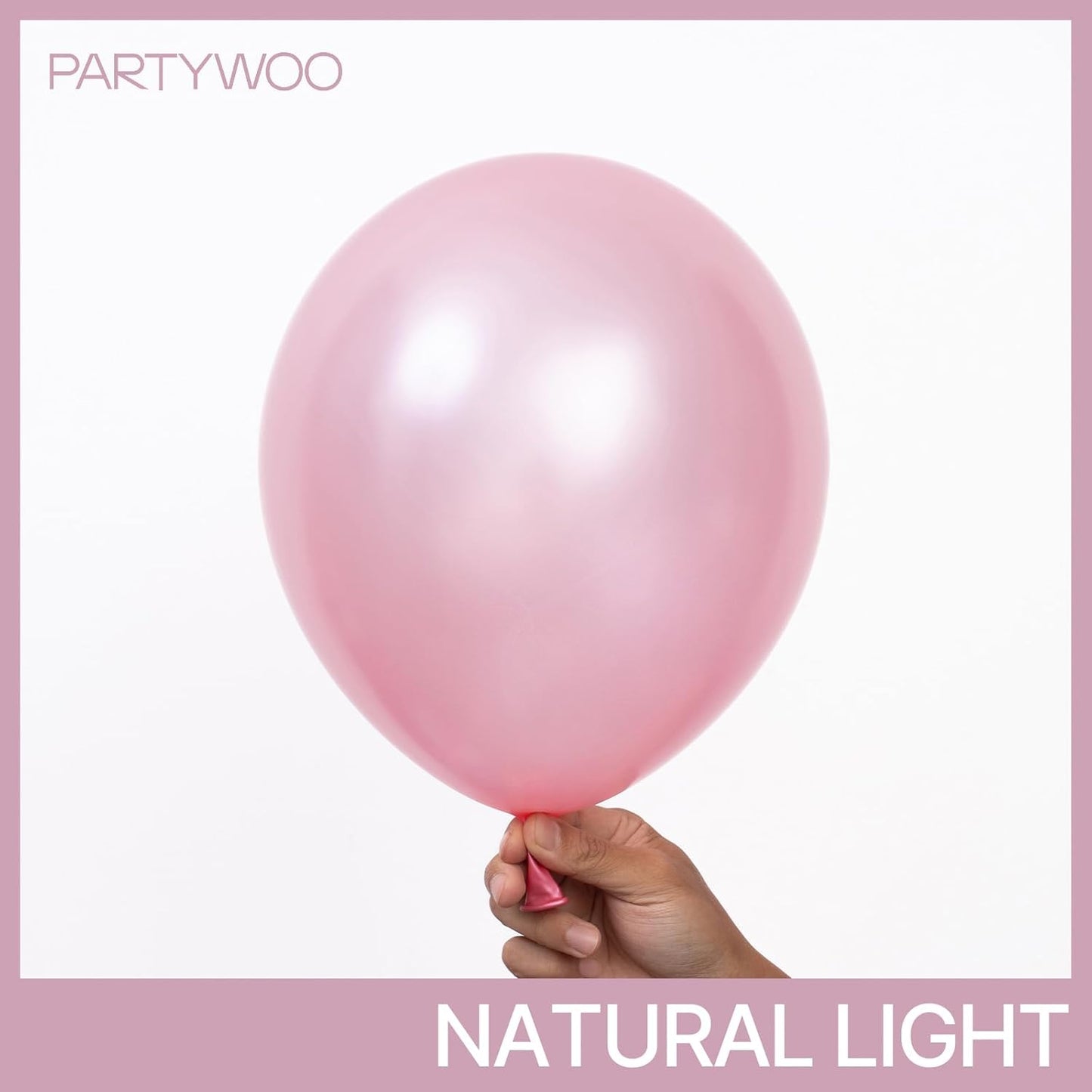 PartyWoo Pearl Pink Balloons 50 pcs 12 Inch Light Pastel Baby Pink Latex Helium Balloons for Wedding Baby Shower Gender Reveal Bachelorette Bridal Shower Princess Birthday Party Decorations Pink-Z58