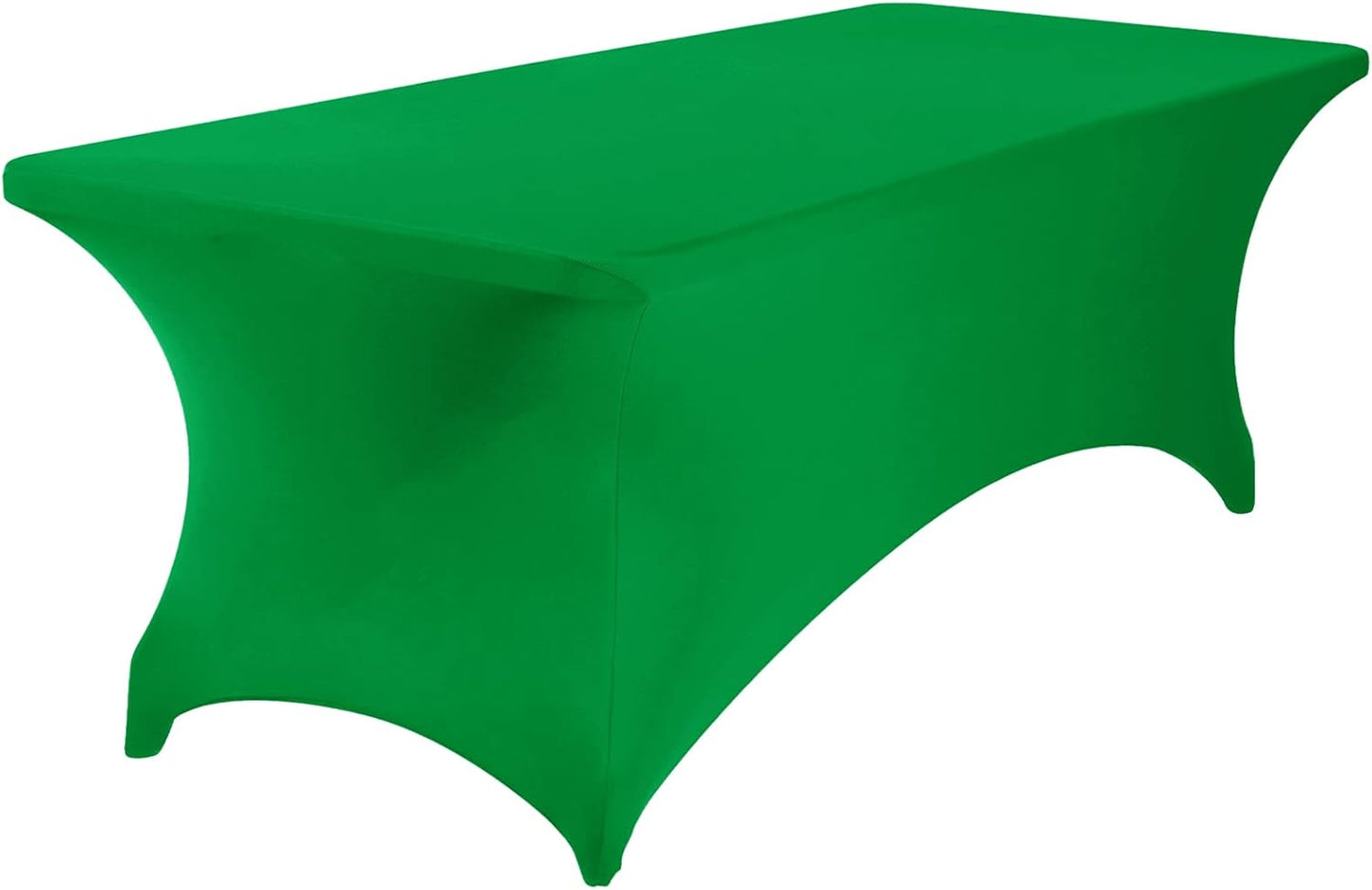 4Pack Spandex Waterproof Table Covers 8ft，Spandex 8ft Waterproof Table Cover for Party,Wedding, Banquet, and Events(Emerald)