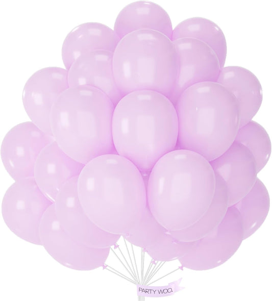 PartyWoo Pink Balloons 50 pcs 12 Inch Lilac Pastel Pink Purple Latex Helium Balloons for Graduation Baby Shower Gender Reveal Wedding Engagement Butterfly Birthday Party Decorations Pink-Q04