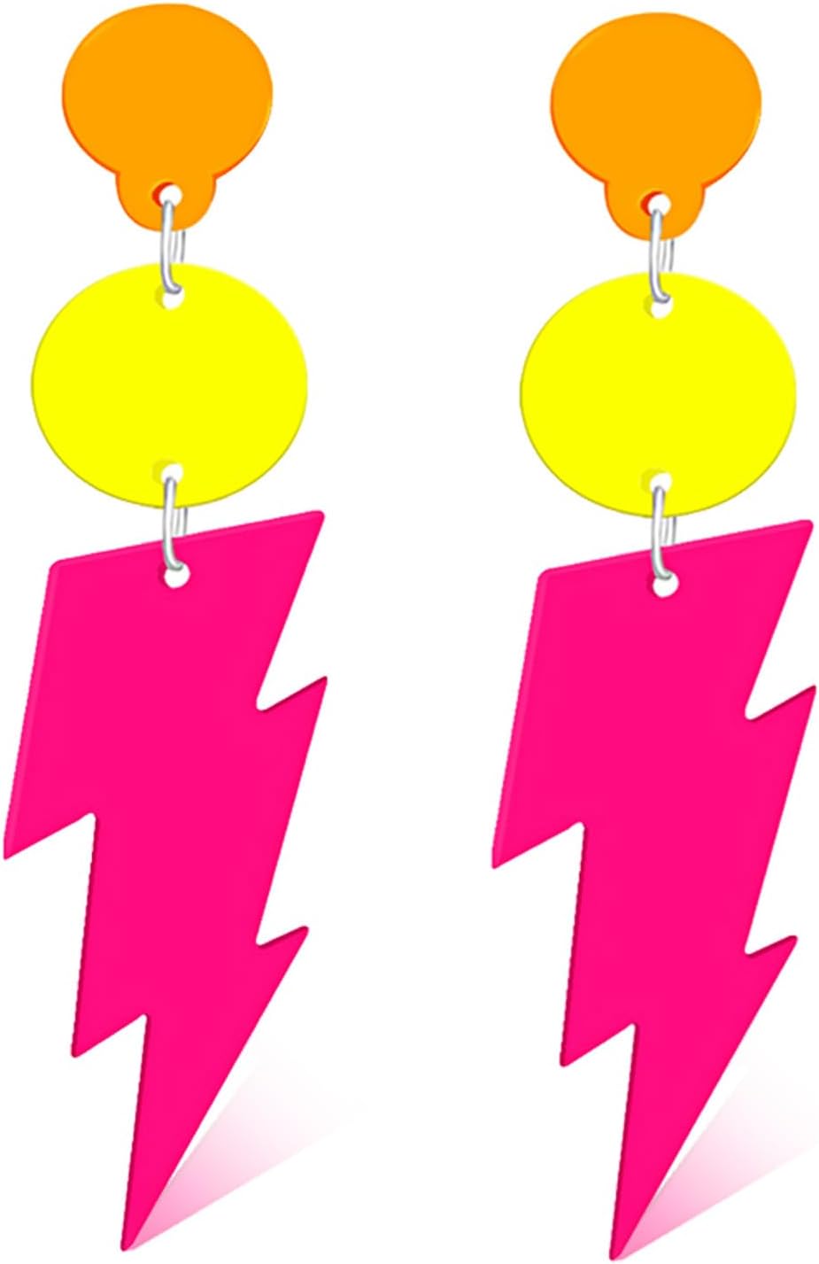 80s 90s Retro Cassette Tape Neon Earrings for Women Acrylic Radio Earring Set for 80s 90s Accessories Cosplay Party Jewelry Gifts