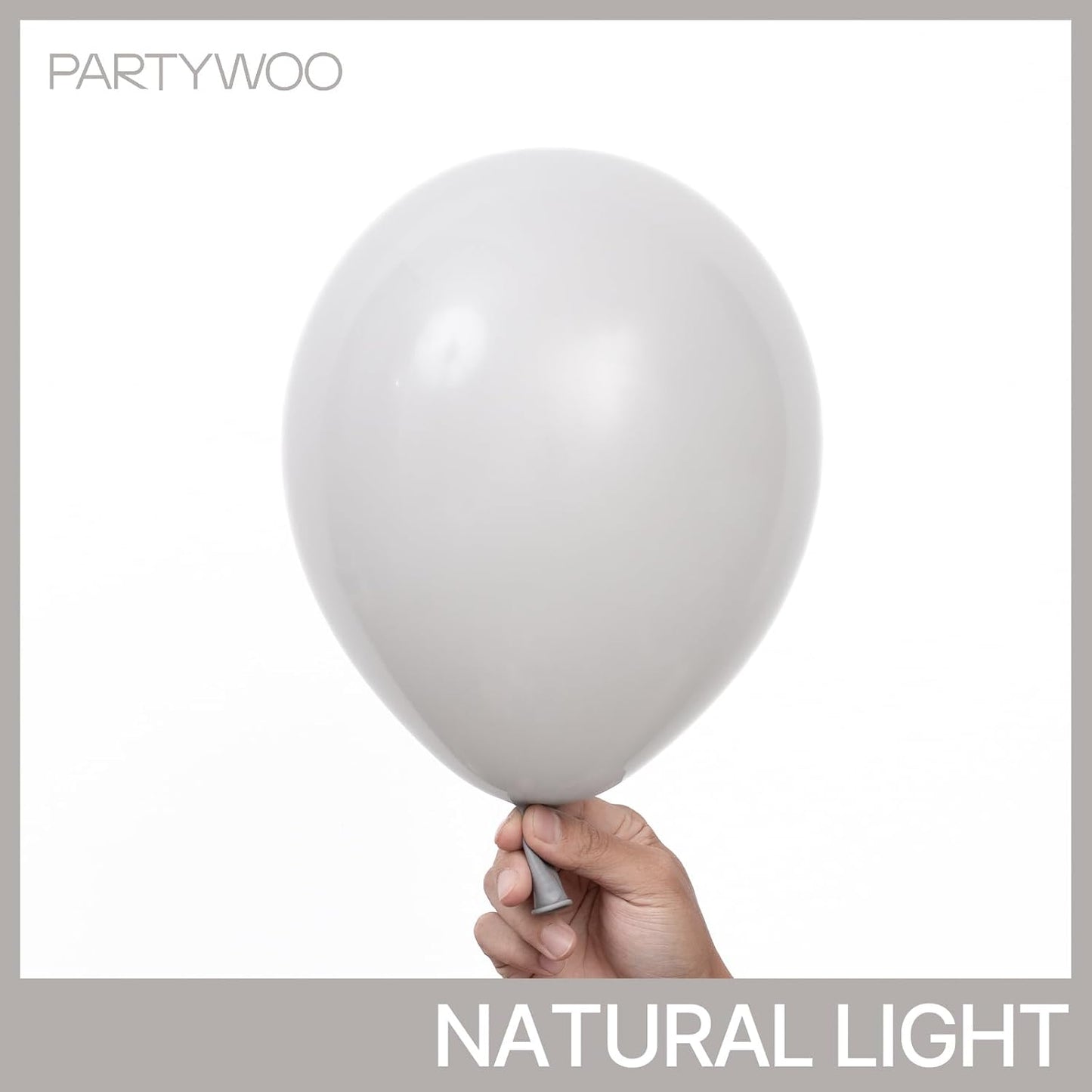 PartyWoo Grey Balloons 140pcs Different Sizes Pack of 18 12 10 5 Inch Light Pastel Pale Gray Latex Balloon Arch Kit Garland for Baby Shower Graduation Wedding Birthday Party Decorations Gray-Y76